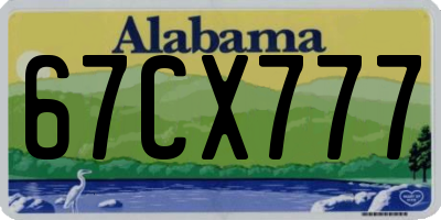 AL license plate 67CX777