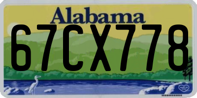 AL license plate 67CX778