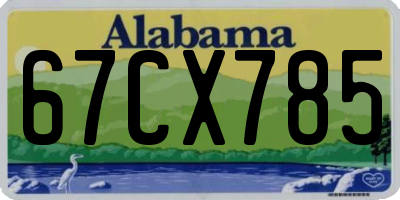 AL license plate 67CX785