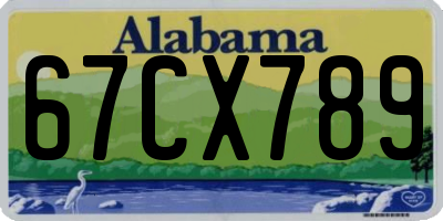 AL license plate 67CX789