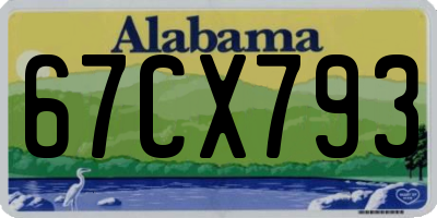 AL license plate 67CX793