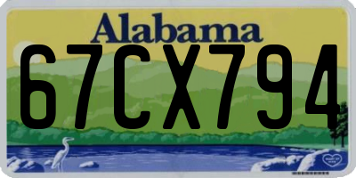 AL license plate 67CX794
