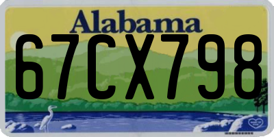 AL license plate 67CX798