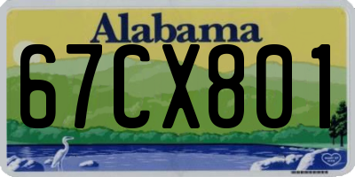 AL license plate 67CX801