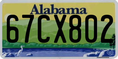 AL license plate 67CX802