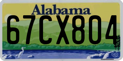 AL license plate 67CX804
