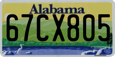 AL license plate 67CX805