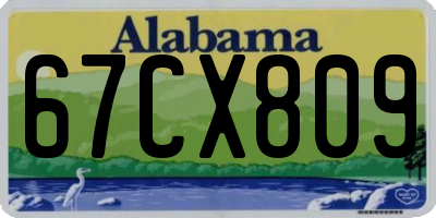AL license plate 67CX809