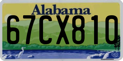 AL license plate 67CX810