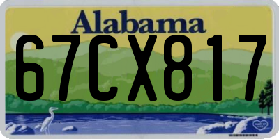 AL license plate 67CX817
