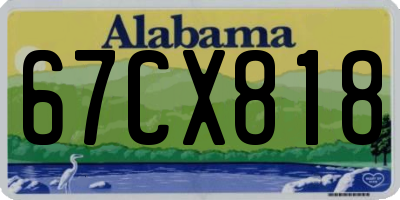 AL license plate 67CX818