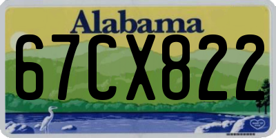 AL license plate 67CX822