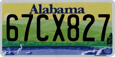 AL license plate 67CX827