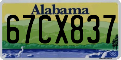 AL license plate 67CX837