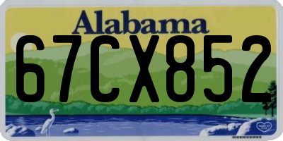 AL license plate 67CX852
