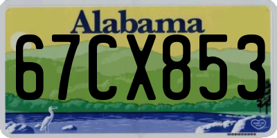 AL license plate 67CX853