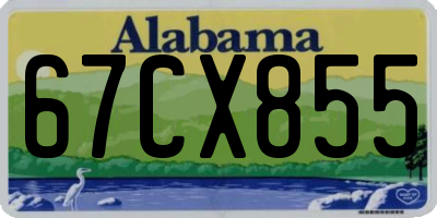 AL license plate 67CX855