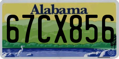 AL license plate 67CX856