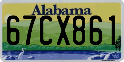 AL license plate 67CX861