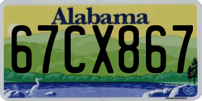 AL license plate 67CX867