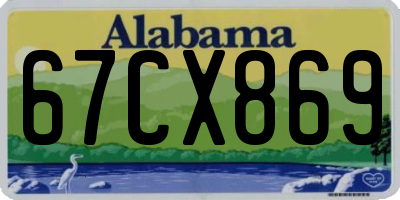 AL license plate 67CX869