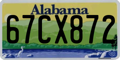 AL license plate 67CX872