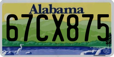 AL license plate 67CX875