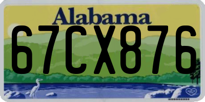 AL license plate 67CX876