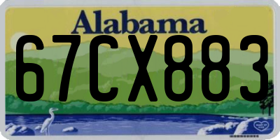 AL license plate 67CX883