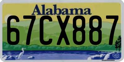 AL license plate 67CX887