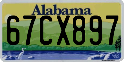 AL license plate 67CX897