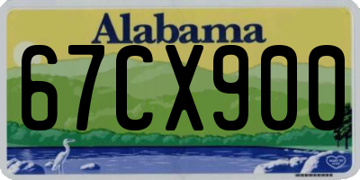 AL license plate 67CX900