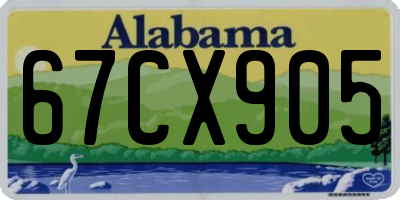 AL license plate 67CX905