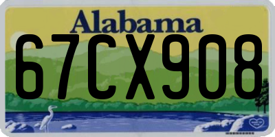 AL license plate 67CX908