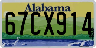 AL license plate 67CX914