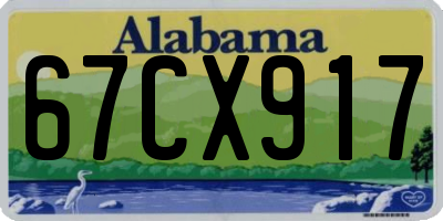 AL license plate 67CX917