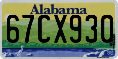 AL license plate 67CX930