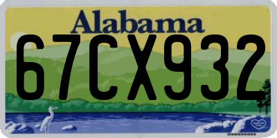 AL license plate 67CX932