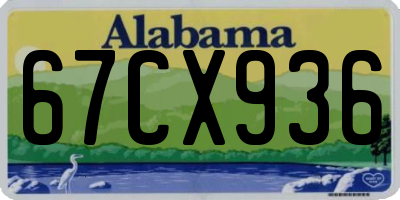 AL license plate 67CX936