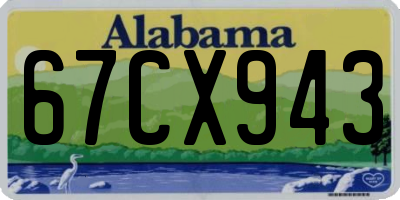 AL license plate 67CX943