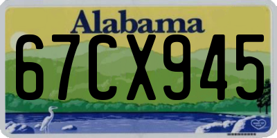 AL license plate 67CX945