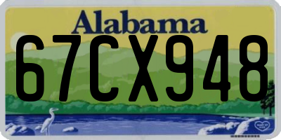 AL license plate 67CX948