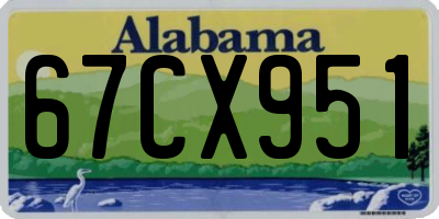 AL license plate 67CX951