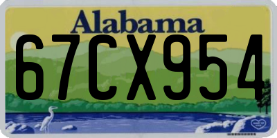 AL license plate 67CX954