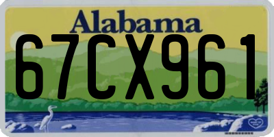 AL license plate 67CX961