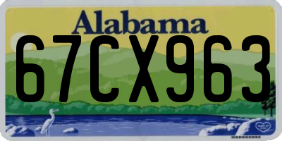 AL license plate 67CX963