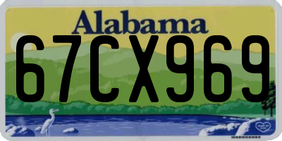 AL license plate 67CX969