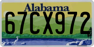 AL license plate 67CX972