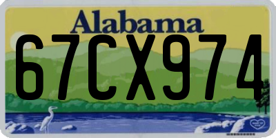 AL license plate 67CX974