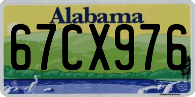 AL license plate 67CX976